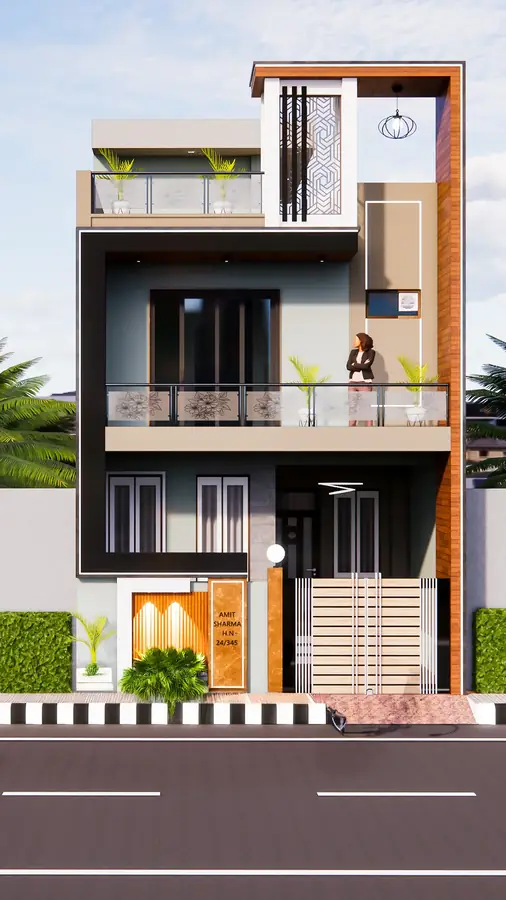 Sankre plot ka G+3 elevation — Anuda, Jaipur