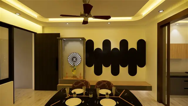 Dining area with pooja unit — Anuda, Jaipur