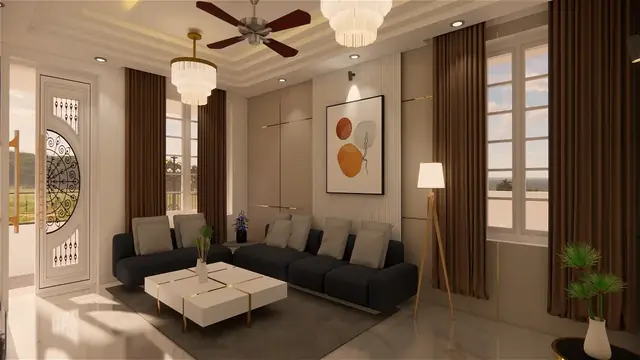 Modern living room — Anuda, Jaipur