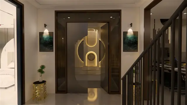 Wooden cabinet & entrance design — Anuda, Jaipur
