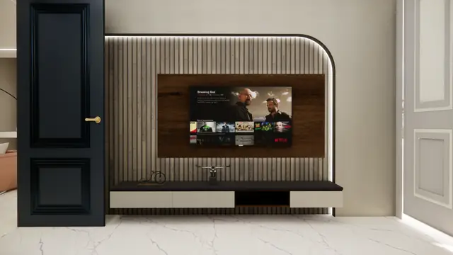 TV unit wall design — Anuda, Jaipur